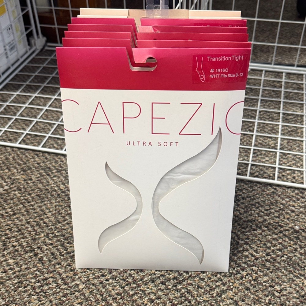 Capezio Ultra Soft transitional White Tights (convertible) KIDS